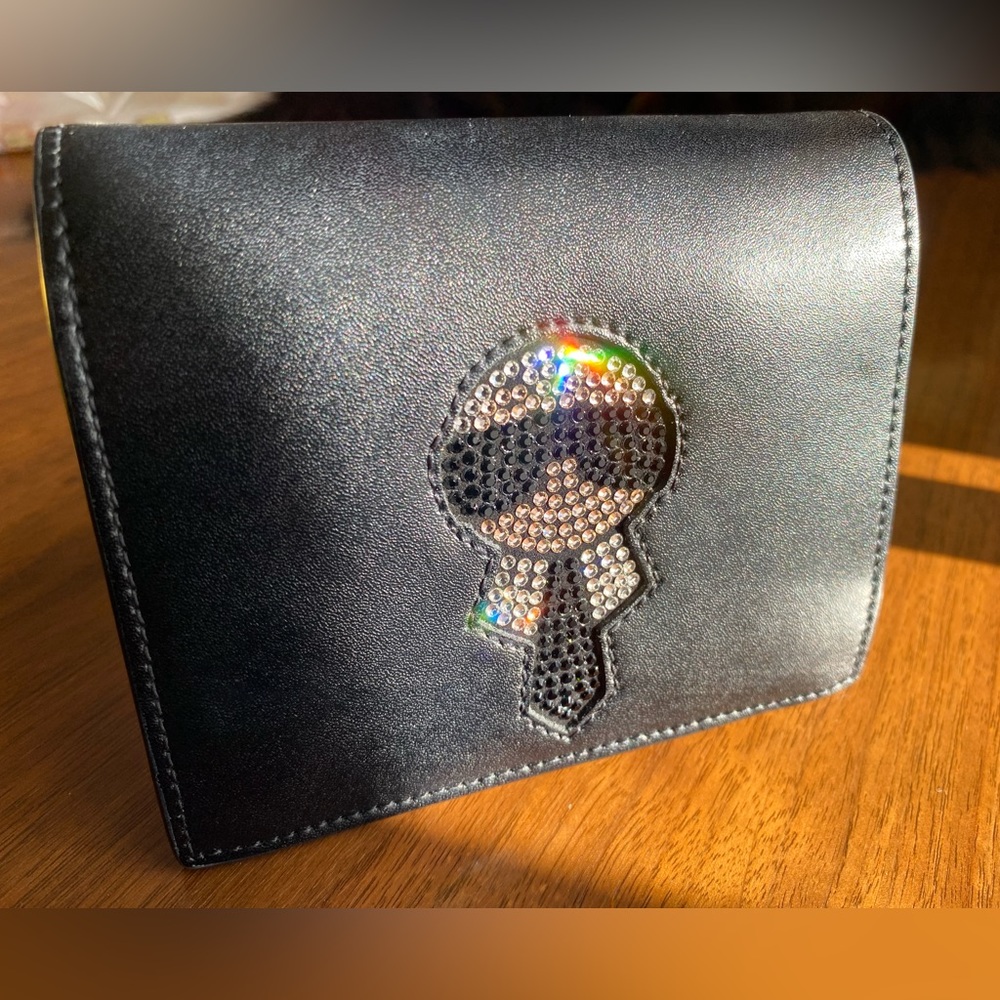‼️SOLD‼️ Fendi Karlito Karl Lagerfeld Embellished Leather Wallet